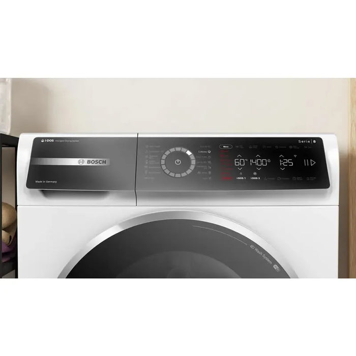 Bosch WGB244A2BY, SER8, Washing machine 9kg, A-50%, 1400rpm, 47/71dB(A), i-DOS, 4D Wash, HC, Iron Assist, AntiStain Plus, AquaStop, Interior light, waveDrum 65l, chrome-blackgrey door