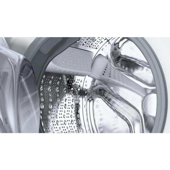 Bosch WGE03200BY, SER2, Washing machine 8kg, A, 1200rpm, 51/71dB(A), waveDrum 65l, 4 options, SpeedPerfect, Hygiene+, Jeans/dark wash, white-blackgrey door
