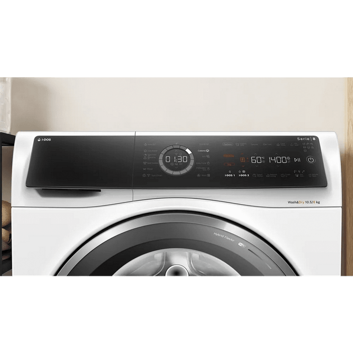 Washing machine with dryer BOSCH WNC254A0BY, 10.5/6 kg, i-DOS, 1400 rpm.