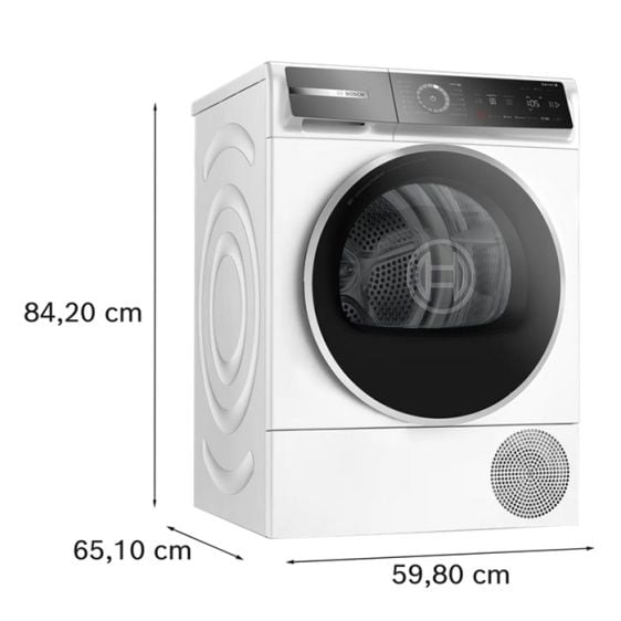 Dryer BOSCH WQB246DNBY, 9 kg, Heat pump, Auto Dry, SelfCleaning Condenser