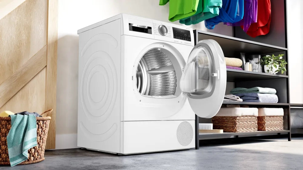 Dryer BOSCH WQG14590BY, 9 kg, Heat pump, SelfCleaning, Iron Assist