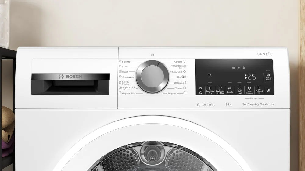 Dryer BOSCH WQG14590BY, 9 kg, Heat pump, SelfCleaning, Iron Assist