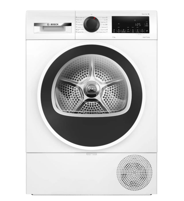Dryer BOSCH WQG243DMBY, 9 kg, Heat pump, Auto Dry