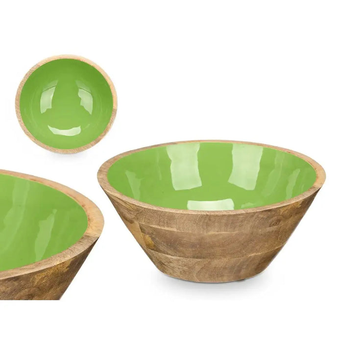 Bowl Gift Decor Green 24,3 x 10,5 x 24,3 cm (6 Units) - Декорация и Осветление<<<Дом Градина<<<BigBuy&&&Други артикули