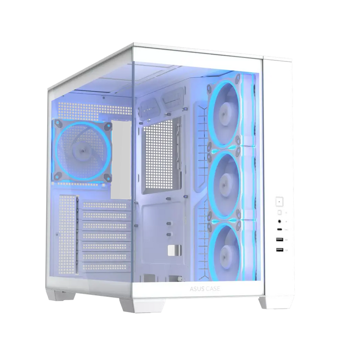 Box ASUS A32 PLUS Tempered Glass + 4 ARGB Fans - White - Кутии за компютри<<<Компютърни компоненти<<<ValiAPI