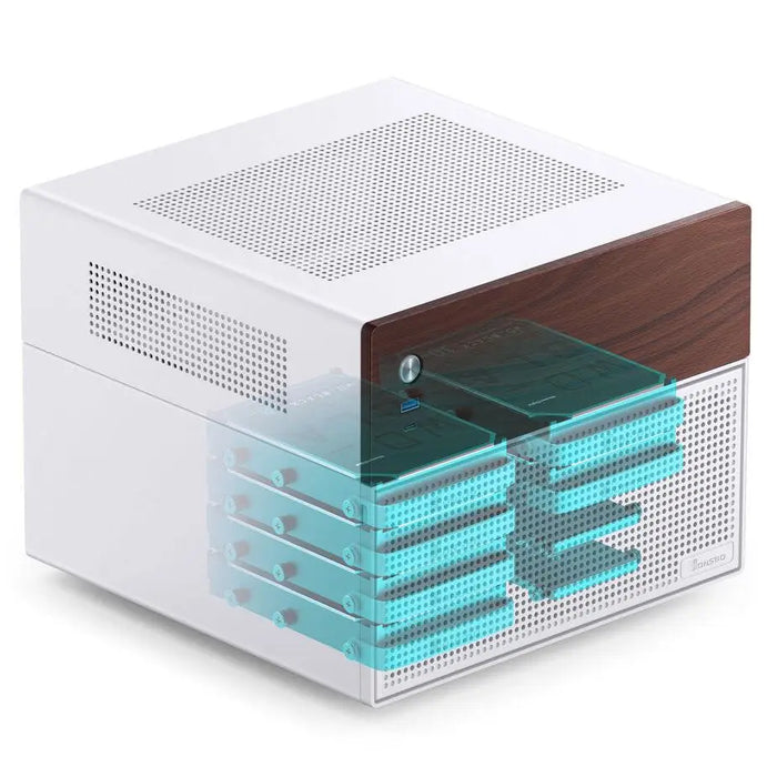 Box Jonsbo N4 NAS m-ATX White - Кутии за компютри<<<Компютърни компоненти<<<ValiAPI&&&Server