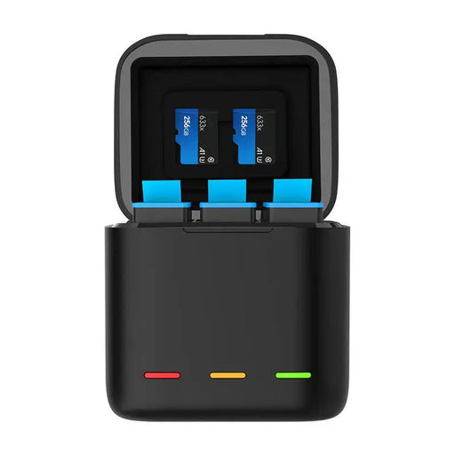 Box Telesin triple-channel charger +2 batteries for GoPro Hero 12 / 11 / 10 / 9 - For sports