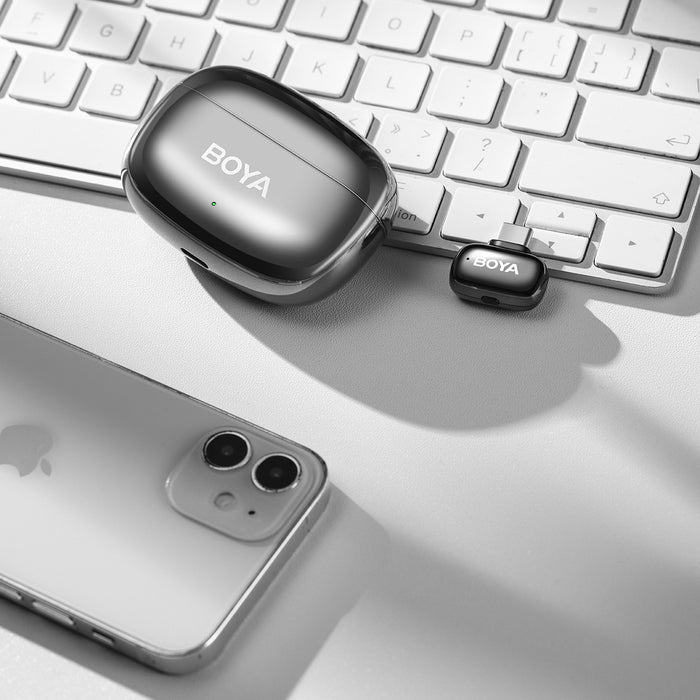 BOYA mini 2-02 wireless microphones 2.4GHz USB-C - black