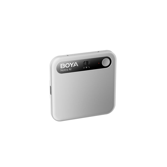 BOYA Notra Voice Recorder with AI Transcription - Silver