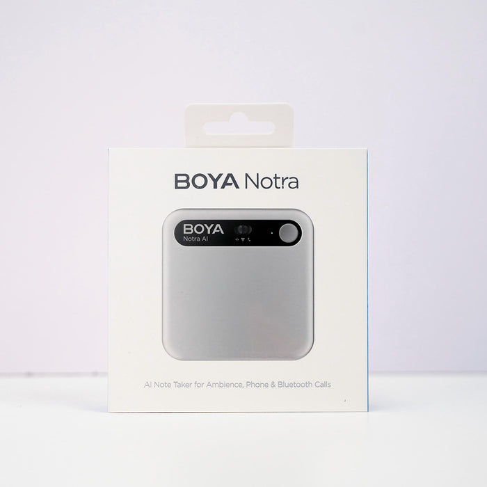 BOYA Notra Voice Recorder with AI Transcription - Silver