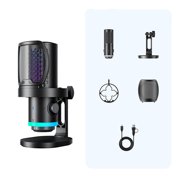 BOYA CastMic G40 Wired USB-C Gaming Microphone - Black