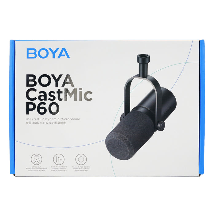 BOYA CastMic P60 Wired USB XLR Studio Microphone - Black