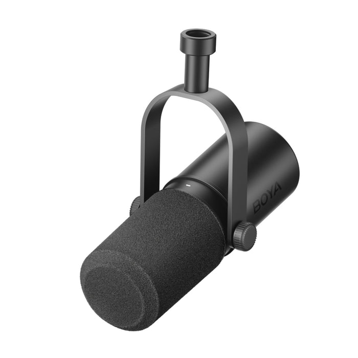 BOYA CastMic P60B studio microphone with arm, wired USB XLR - black