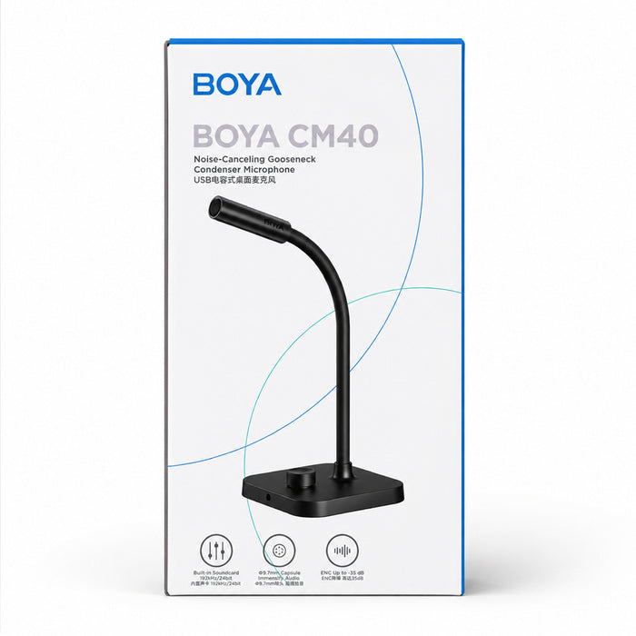 BOYA CM40 wired conference microphone - black
