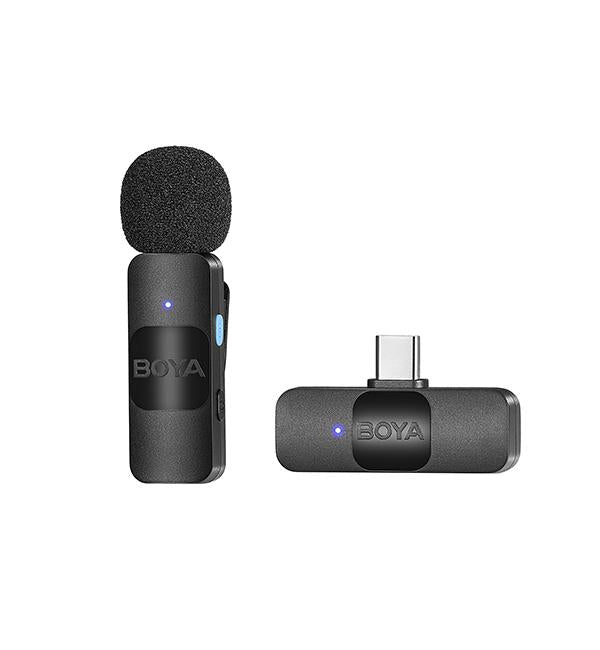 Wireless USB-C lapel microphone system