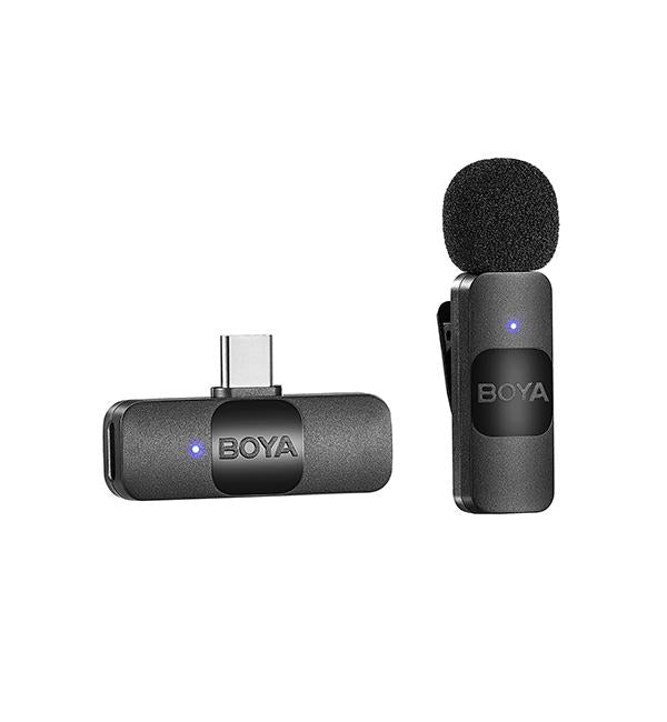 Wireless USB-C lapel microphone system