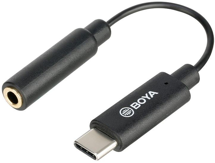 Adapter BOYA 3.5mm TRS female to USB-C male, 6cm, BY-K4