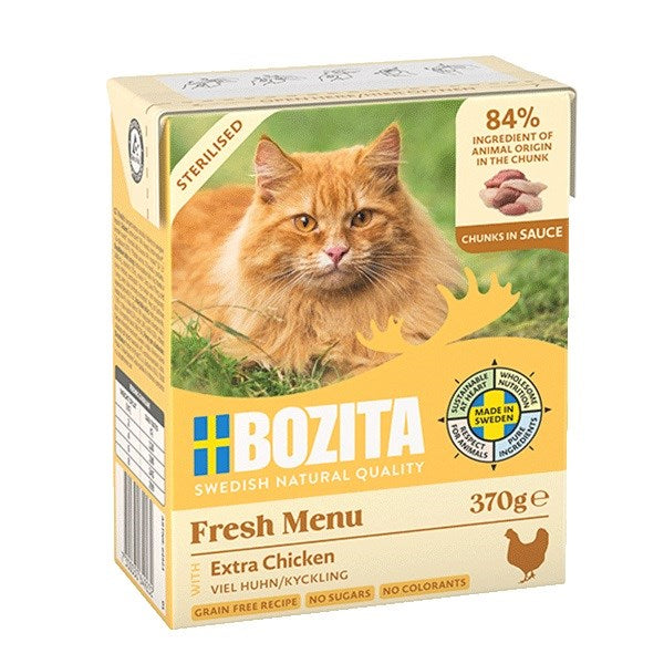 BOZITA Fresh Menu Sterilised Extra Chicken - wet cat food - 370g