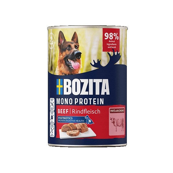 BOZITA Monoprotein Pate Beef - wet dog food - 400g