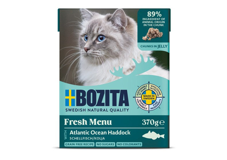 BOZITA Haddock in Jelly – Wet Cat Food – 370 g