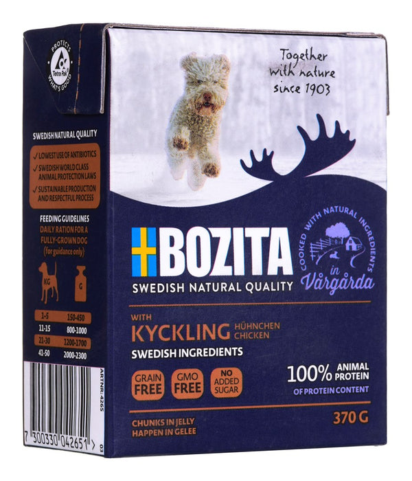 BOZITA Wet dog food Chunks in jelly Chicken 370 g