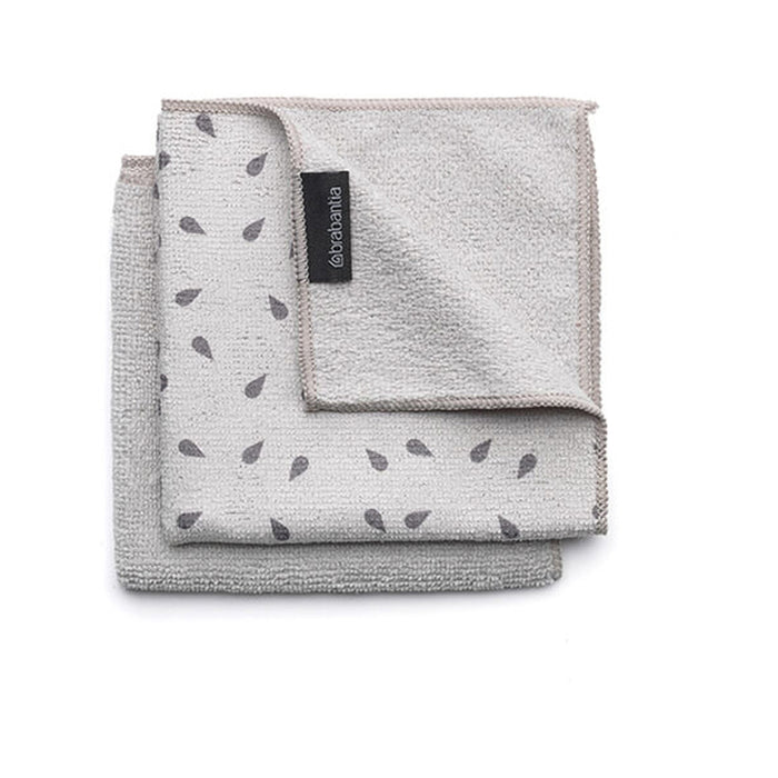 MICROFIBER TOWELS 2 PIECES LIGHT GRAY BRABANTIA SINKSIDE
