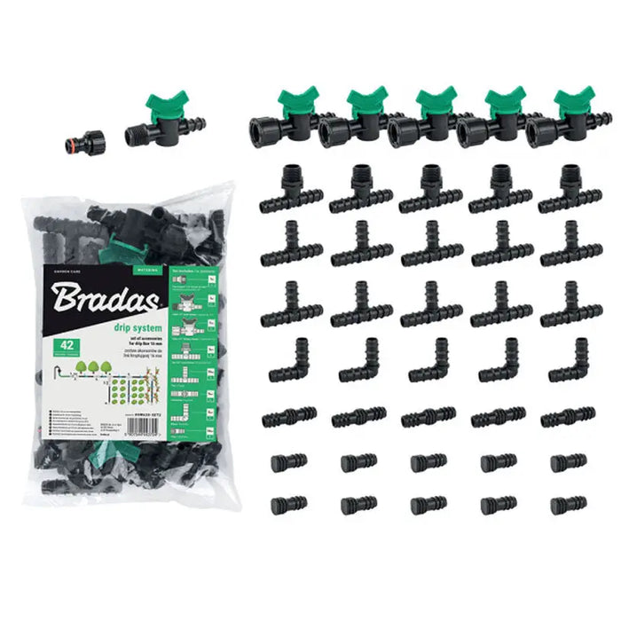 BRADAS DRIP IRRIGATION ACCESSORIES SET DSWA2O-SET2 - Капково и подземно напояване<<<Напояване<<<Градина<<<Praktiker