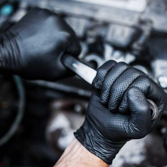 NITRILE GLOVES 3D 50PCS BLACK XL