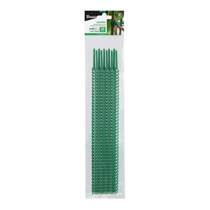 PLANT TIES FLEXIBLE 10X300MM BRADAS TYT10300GR/20