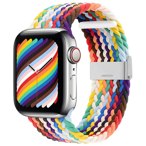 Braided Fabric Strap Bracelet Strap Fabric Band for Apple Watch 42 / 44 / 45 / 49 mm - Multicolor - Cell phone cases