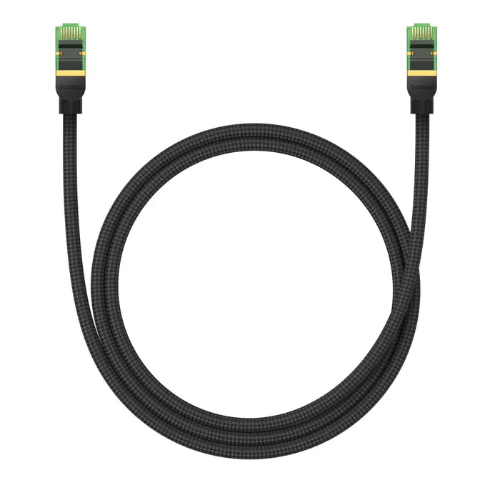 Braided network cable cat.8 Baseus Ethernet RJ45 40Gbps 1m (black) - Network cables<<<HurtelXML&&&Network