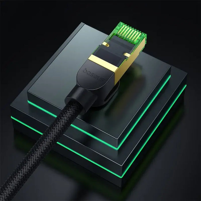 Braided network cable cat.8 Baseus Ethernet RJ45 40Gbps 2m (black) - Kable sieciowe<<<HurtelXML&&&Network