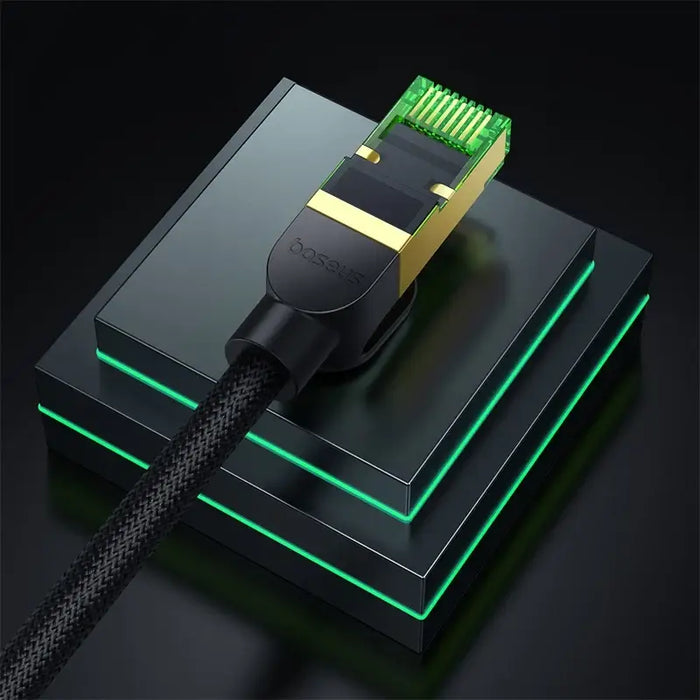 Braided network cable cat.8 Baseus Ethernet RJ45 40Gbps 3m (black) - Network cables<<<HurtelXML&&&Network