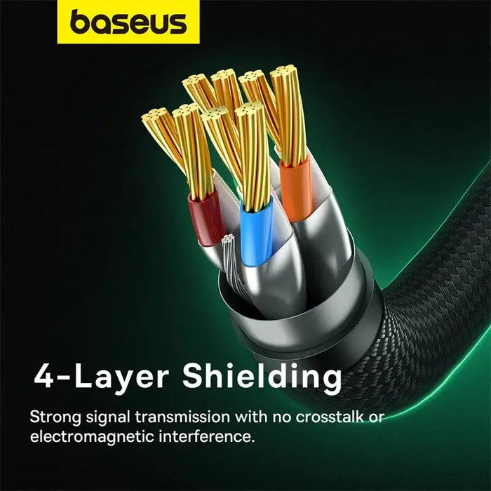Braided network cable cat.8 Baseus Ethernet RJ45 40Gbps 5m (black) - Network cables<<<HurtelXML&&&Network