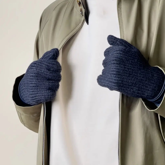 Braided telephone gloves with cut-outs for fingers - black - Cycling gloves<<<HurtelXML