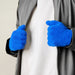 Braided telephone gloves with cutouts for fingers - blue - Cycling gloves<<<HurtelXML