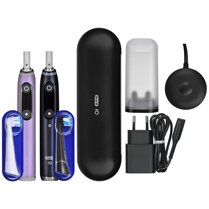 BRAUN ORAL-B ELECTRIC TOOTHBRUSH IO 9N SET DUO BLACK ONYX & ROSE QUARTZ - Tooth brushesAGD-SDZ<<<Home Appliance