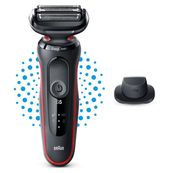 Shaver BRAUN WET & DRY 51-R1200S RED WATER RESISTANCE