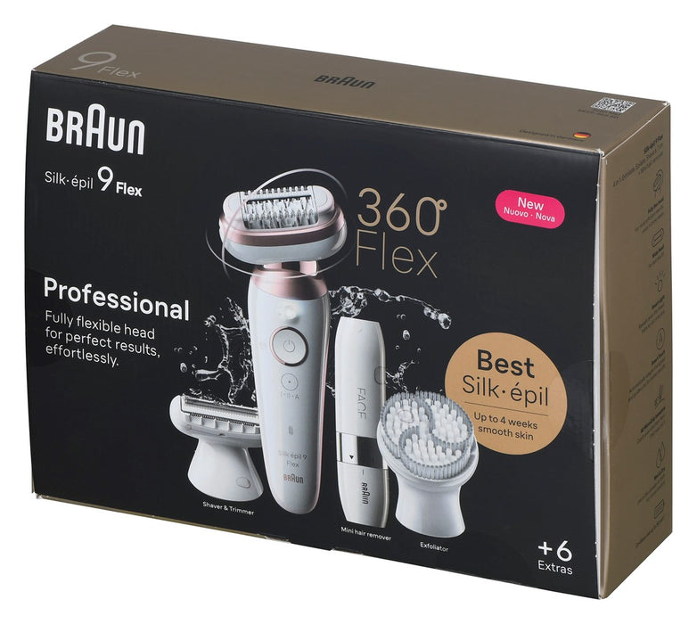 Braun Silk-épil 9 Flex 9-360 3D 40 tweezers Rose, White