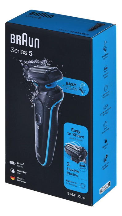 Braun Series 5 51-M1000s Foil shaver Black, Blue