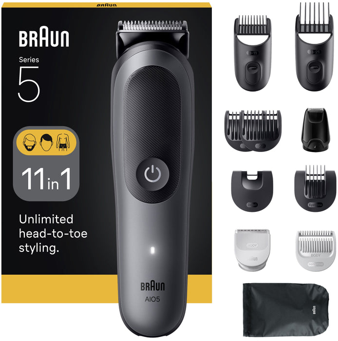 Trimmer Braun AIO5560 Grey face/hair/body