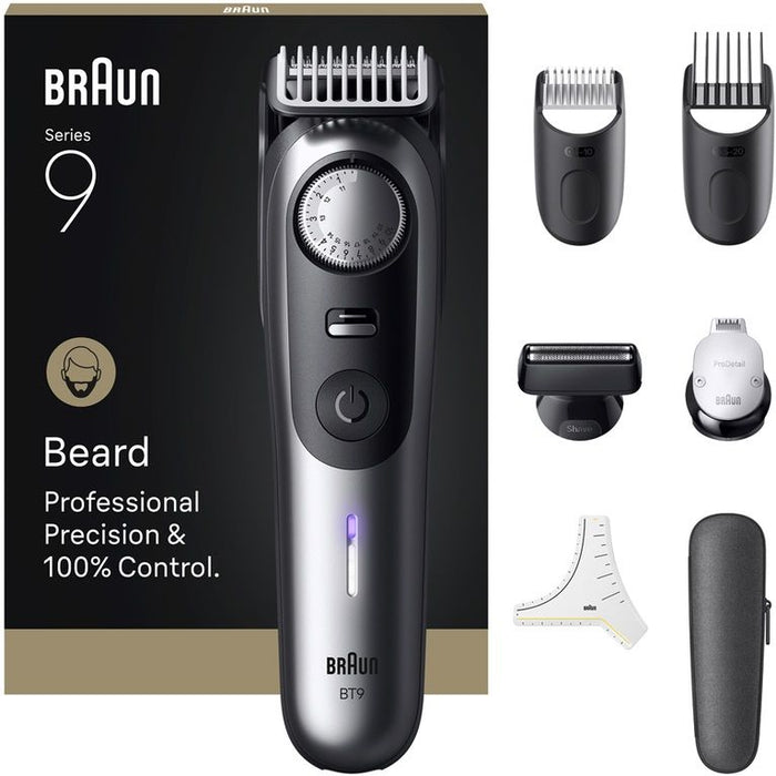 Braun BeardTrimmer 9 80789785 beard trimmer AC/Battery 20 2 cm Wet & Dry Grey