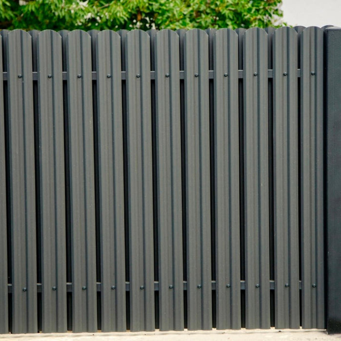 METAL FENCE LAMELL GRAY MAT 150X9CM
