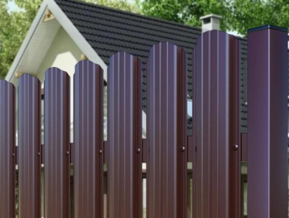 METAL FENCE LAMEL BROWN MAT 125X9CM