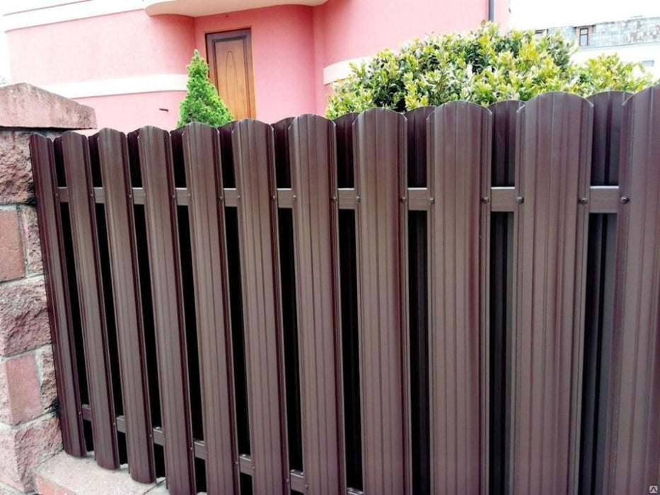 METAL FENCE LAMEL BROWN MAT 125X9CM