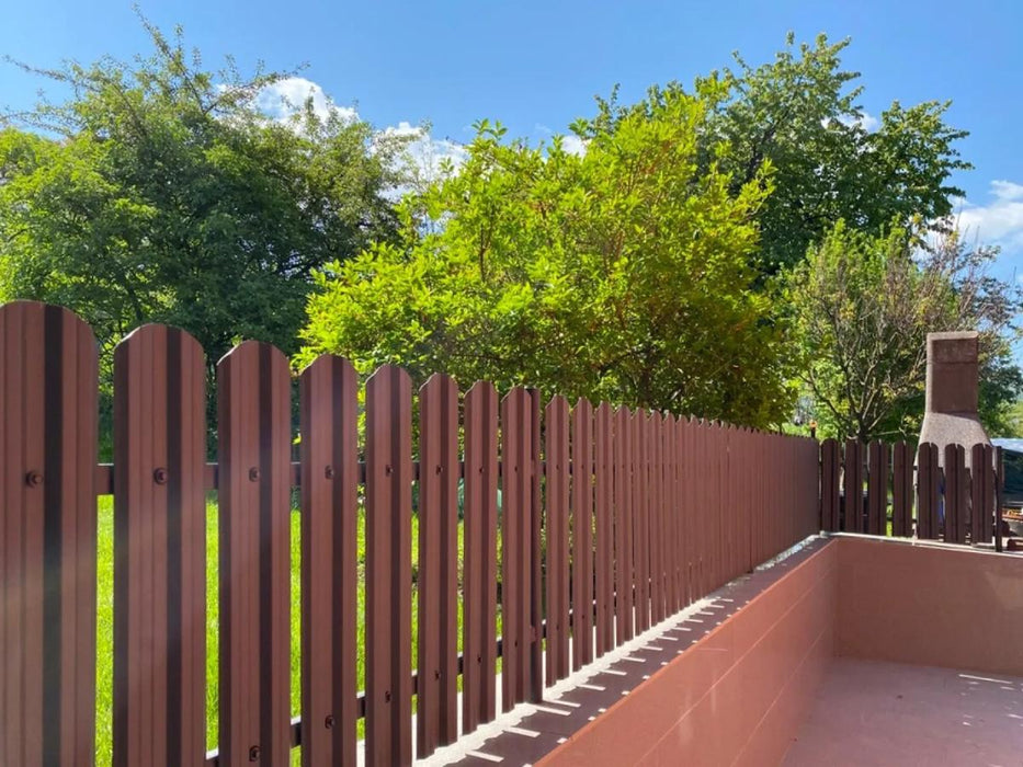 METAL FENCE LAMEL BROWN MAT 175X9CM