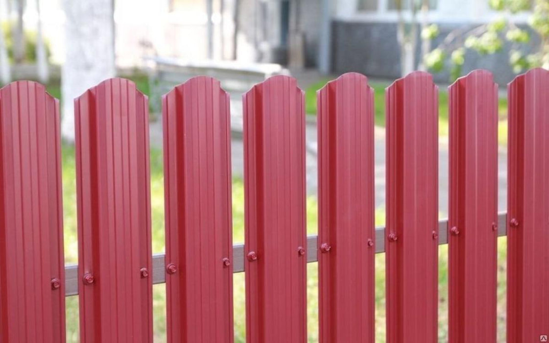 METAL FENCE LAMELL RED GLOSSY 125X9