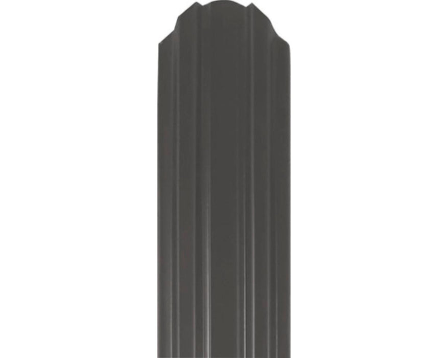 GLOSSY GRAY METAL FENCE LAMPS 125X9CM
