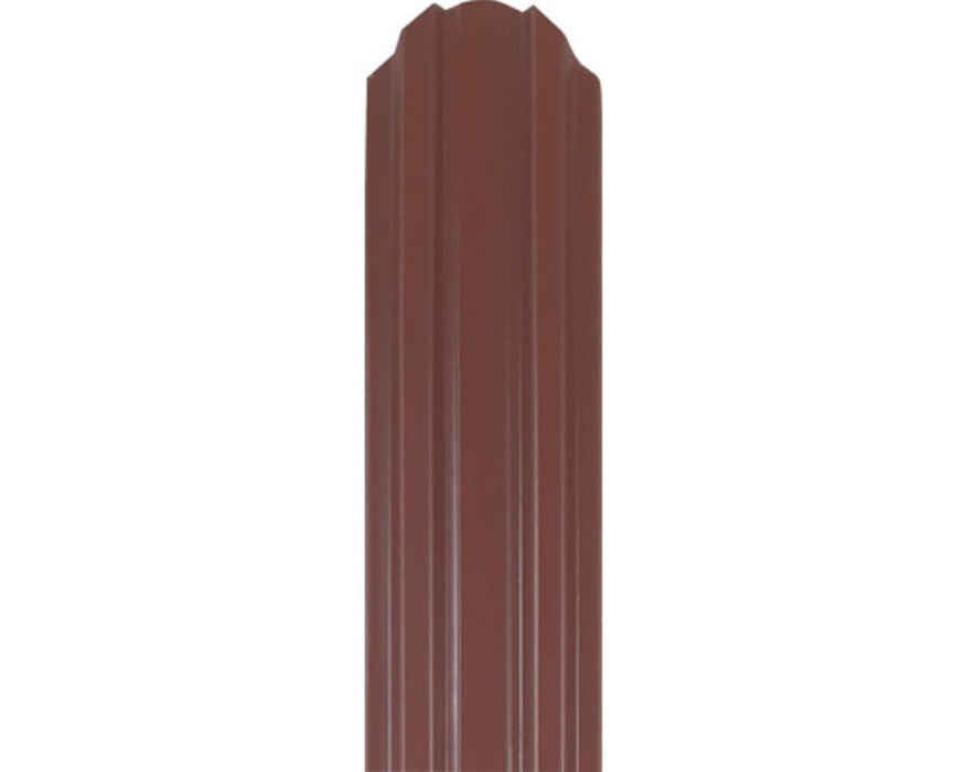 METAL FENCE LAMELL BROWN GLOSS 125X9