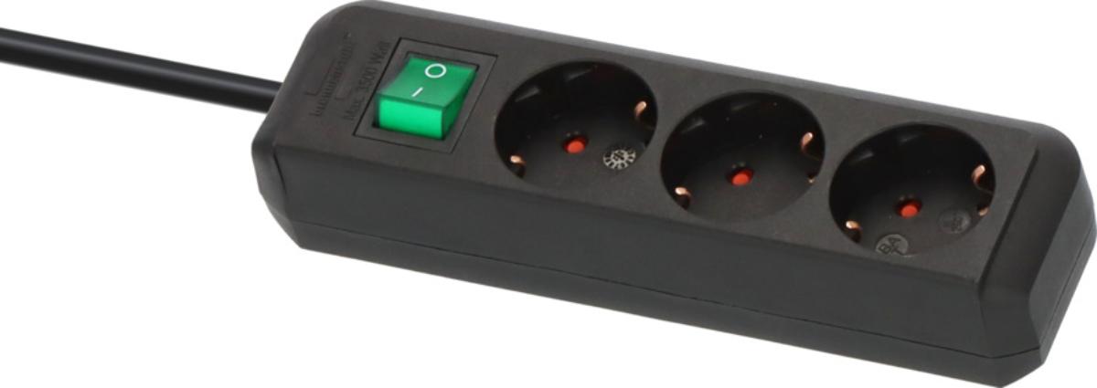 SPLITTER 3 SOCKETS 1.5M BLACK ECO WRENCH